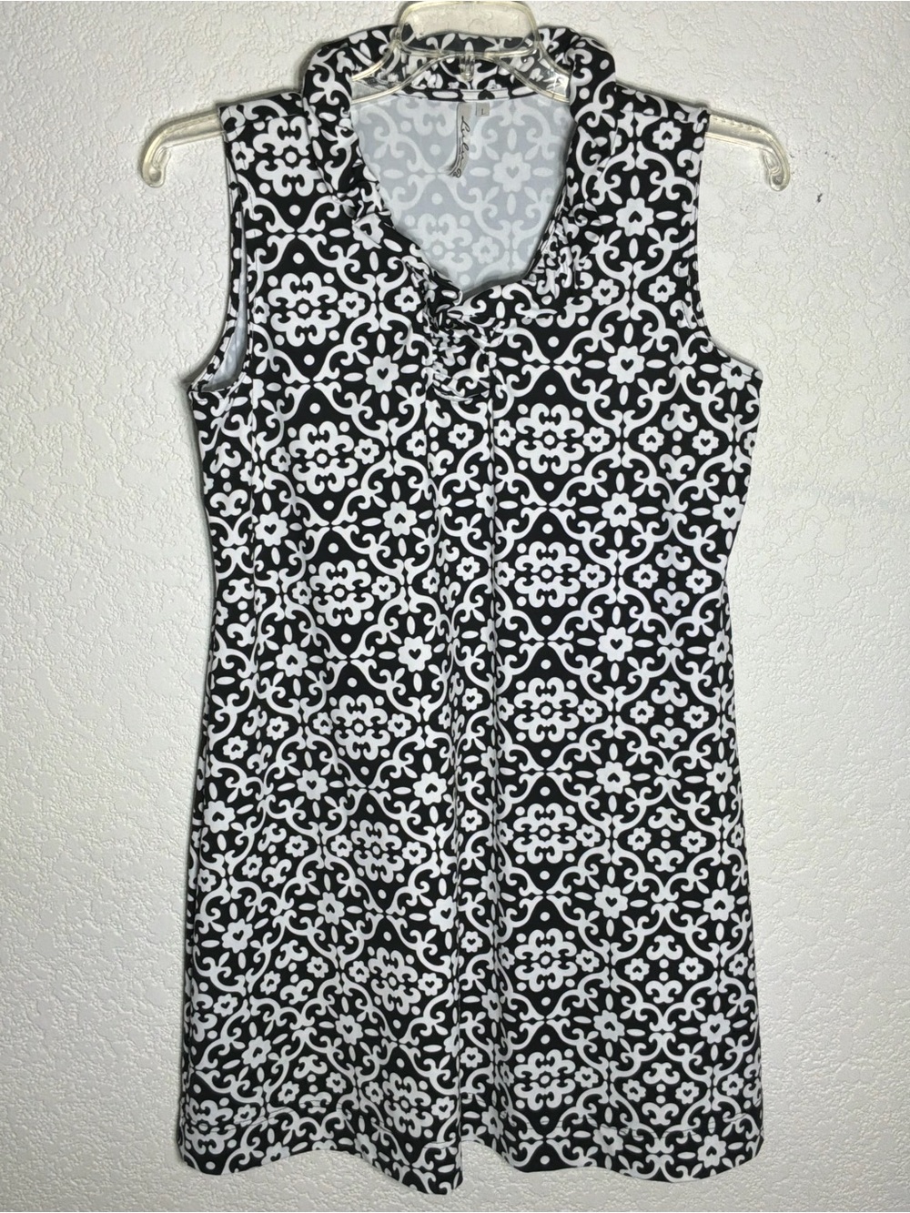 Lulu B Sleeveless Black & White Patterned Women's Dress Size Large